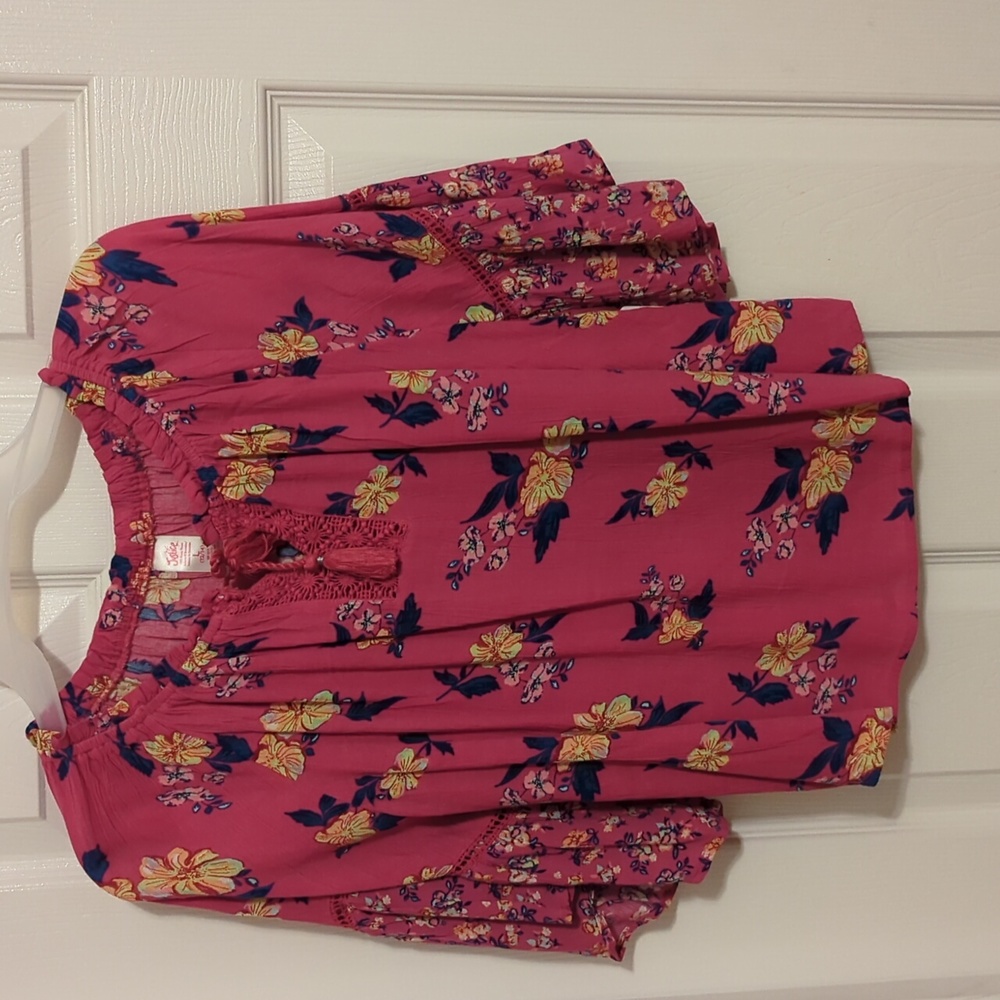 Justice fushia 3/4 top